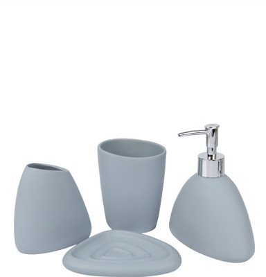 

Taptree Taptree Plastic 4 pcs Bath Set 300 ml Soap Dispenser(Grey)