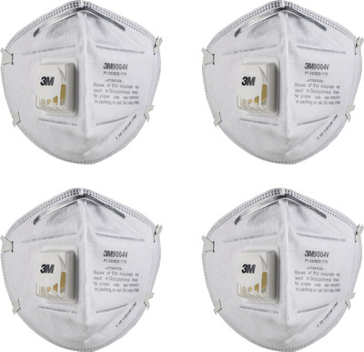 

Vezual 9004V 3M 9004V Safety Mask for Dust / Anti Pollution / Smoke / Bike Ridding (Pack of 4) Mask and Respirator