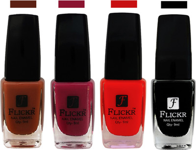 

Flickr EXTRA SHINE and SPEED DRY Nail Polish Brown,Purple,Red,Black(Pack of 4)