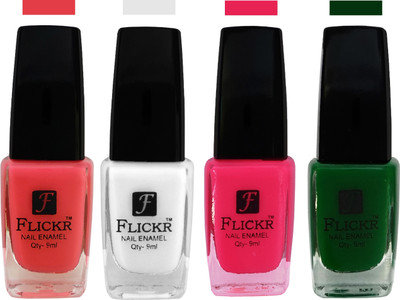 

Flickr EXTRA SHINE and SPEED DRY Nail Polish Baby Pink,White,Bright Pink,Green(Pack of 4)