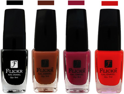 

Flickr EXTRA SHINE and SPEED DRY Nail Polish Black,Brown,Purple,Red(Pack of 4)
