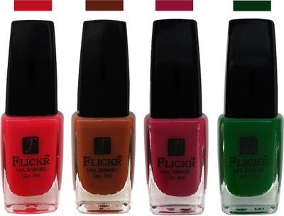 

Flickr EXTRA SHINE and SPEED DRY Nail Polish Sweet Pink,Brown,Purple,Green(Pack of 4)