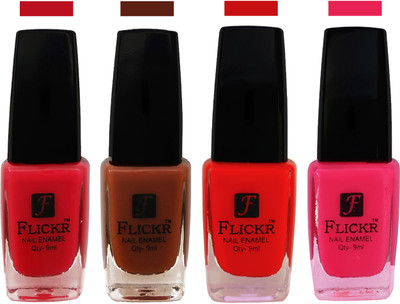 

Flickr EXTRA SHINE and SPEED DRY Nail Polish Sweet Pink,Brown,Red,Bright Pink(Pack of 4)