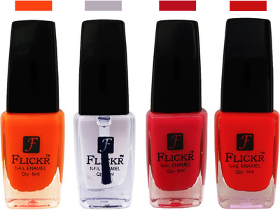 

Flickr EXTRA SHINE and SPEED DRY Nail Polish White,Top Coat,Sweet Pink,Red(Pack of 4)