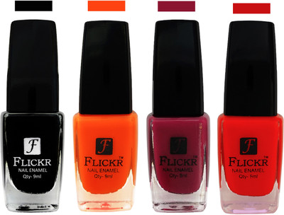 

Flickr EXTRA SHINE and SPEED DRY Nail Polish Black,Orange,Purple,Red(Pack of 4)