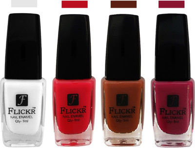 

Flickr EXTRA SHINE and SPEED DRY Nail Polish White,Sweet Pink,Brown,Purple(Pack of 4)