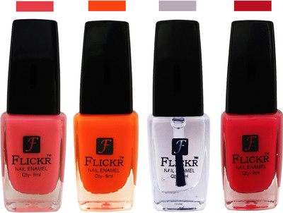 

Flickr EXTRA SHINE and SPEED DRY Nail Polish Baby Pink,Orange,Top Coat,Sweet Pink(Pack of 4)