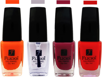 

Flickr EXTRA SHINE and SPEED DRY Nail Polish White,Top Coat,Purple,Red(Pack of 4)