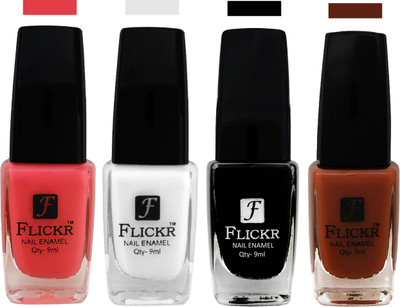 

Flickr EXTRA SHINE and SPEED DRY Nail Polish Baby Pink,White,Black,Brown(Pack of 4)