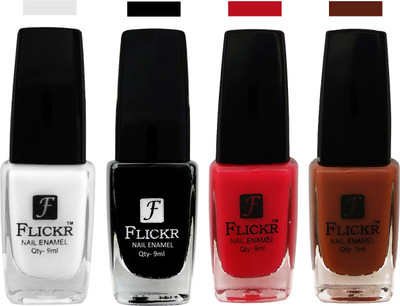 

Flickr EXTRA SHINE and SPEED DRY Nail Polish White,Black,Sweet Pink,Brown(Pack of 4)