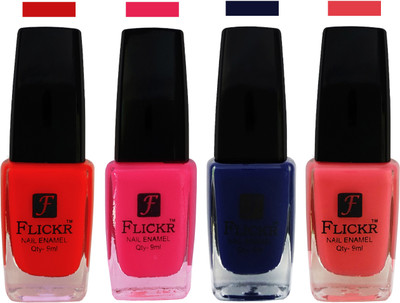 

Flickr EXTRA SHINE and SPEED DRY Nail Polish Red,Bright Pink,Blue,Baby Pink(Pack of 4)