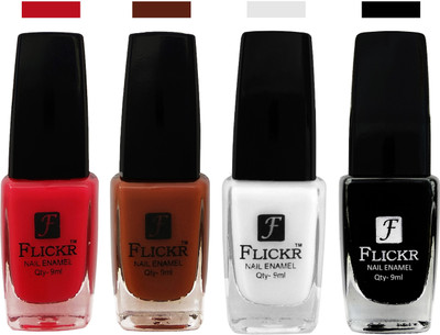 

Flickr EXTRA SHINE and SPEED DRY Nail Polish Sweet Pink,Brown,White,Black(Pack of 4)