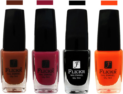 

Flickr EXTRA SHINE and SPEED DRY Nail Polish Brown,Purple,Black,Orange(Pack of 4)