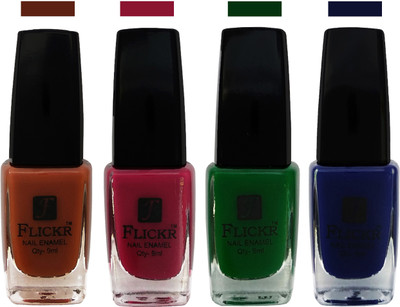 

Flickr EXTRA SHINE and SPEED DRY Nail Polish Brown,Purple,Green,Blue(Pack of 4)