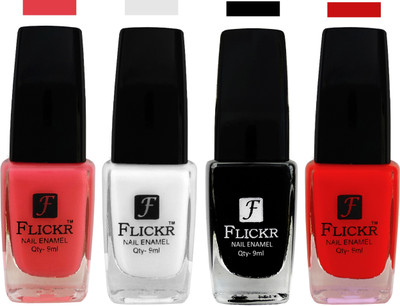 

Flickr EXTRA SHINE and SPEED DRY Nail Polish Baby Pink,White,Black,Red(Pack of 4)