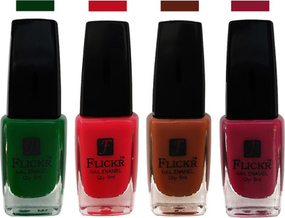 

Flickr EXTRA SHINE and SPEED DRY Nail Polish Green,Sweet Pink,Brown,Purple(Pack of 4)