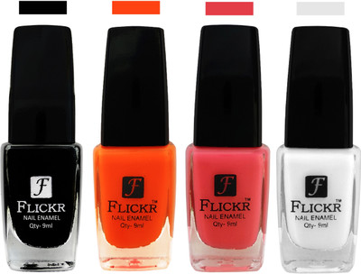 

Flickr EXTRA SHINE and SPEED DRY Nail Polish Black,Orange,Baby Pink,White(Pack of 4)