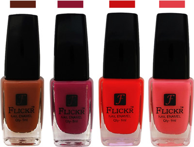 

Flickr EXTRA SHINE and SPEED DRY Nail Polish Brown,Purple,Red,Baby Pink(Pack of 4)