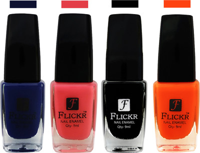 

Flickr EXTRA SHINE and SPEED DRY Nail Polish Blue,Baby Pink,Black,White(Pack of 4)