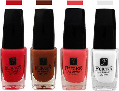 

Flickr EXTRA SHINE and SPEED DRY Nail Polish Sweet Pink,Brown,Baby Pink,White(Pack of 4)