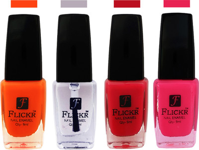 

Flickr EXTRA SHINE and SPEED DRY Nail Polish White,Top Coat,Sweet Pink,Bright Pink(Pack of 4)