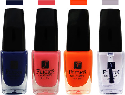 

Flickr EXTRA SHINE and SPEED DRY Nail Polish Blue,Baby Pink,Orange,Top Coat(Pack of 4)
