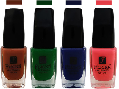 

Flickr EXTRA SHINE and SPEED DRY Nail Polish Brown,Green,Blue,Baby Pink(Pack of 4)
