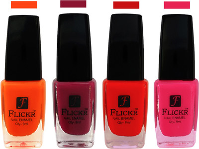 

Flickr EXTRA SHINE and SPEED DRY Nail Polish White,Purple,Red,Bright Pink(Pack of 4)