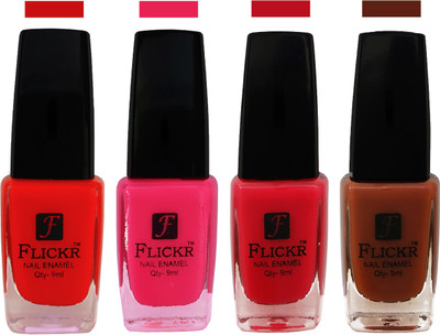 

Flickr EXTRA SHINE and SPEED DRY Nail Polish Red,Bright Pink,Sweet Pink,Brown(Pack of 4)