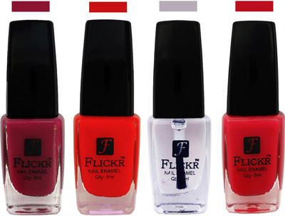 

Flickr EXTRA SHINE and SPEED DRY Nail Polish Purple,Red,Top Coat,Sweet Pink(Pack of 4)