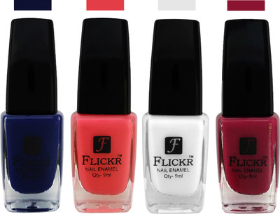 

Flickr EXTRA SHINE and SPEED DRY Nail Polish Blue,Baby Pink,White,Purple(Pack of 4)
