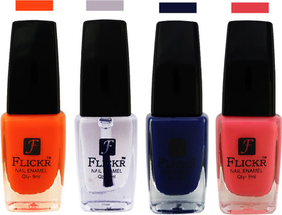 

Flickr EXTRA SHINE and SPEED DRY Nail Polish White,Top Coat,Blue,Baby Pink(Pack of 4)
