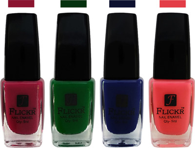 

Flickr EXTRA SHINE and SPEED DRY Nail Polish Purple,Green,Blue,Baby Pink(Pack of 4)