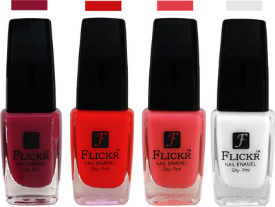 

Flickr EXTRA SHINE and SPEED DRY Nail Polish Purple,Red,Baby Pink,White(Pack of 4)