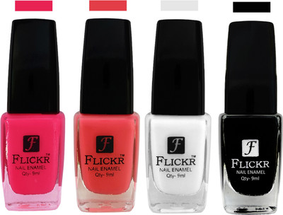 

Flickr EXTRA SHINE and SPEED DRY Nail Polish Bright Pink,Baby Pink,White,Black(Pack of 4)