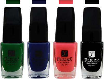 

Flickr EXTRA SHINE and SPEED DRY Nail Polish Green,Blue,Baby Pink,Black(Pack of 4)