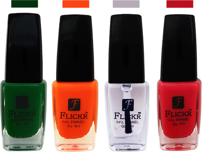 

Flickr EXTRA SHINE and SPEED DRY Nail Polish Green,Orange,Top Coat,Sweet Pink(Pack of 4)