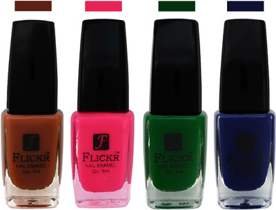 

Flickr EXTRA SHINE and SPEED DRY Nail Polish Brown,Bright Pink,Green,Blue(Pack of 4)