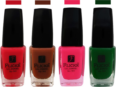 

Flickr EXTRA SHINE and SPEED DRY Nail Polish Sweet Pink,Brown,Bright Pink,Green(Pack of 4)