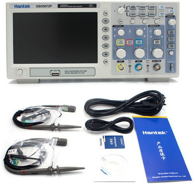

Hantek DSO5072P 70Mhz 2CH oscilloscope with probes digital dso dual channel kits meter usb Digital Storage Oscilloscope