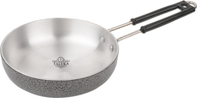 

Taluka (15" x 7.5' x 2" Inches approx) Stainless Steel Black Coated Fry Fry Pan 37 cm diameter(Aluminium), Black;silver