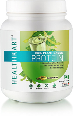 

HealthKart 100% Plant Protein, Vegan, Lactose Free, 1kg, Cardamom Plant-Based Protein(1 kg, Caradamom)