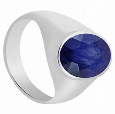 Jaipur Gemstone Natural silver Blue sapphire ring Stone Sapphire Silver Plated Ring