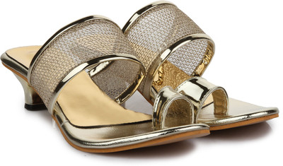 

Adorn Women Golden Heels