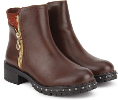 Chemistry Boots For Women(Maroon