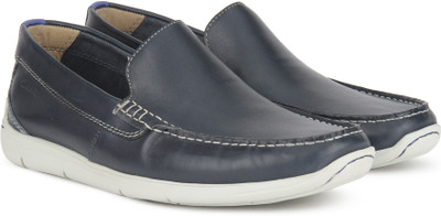 Clarks Karlock Lane Navy Leather Loafer For Men(Navy