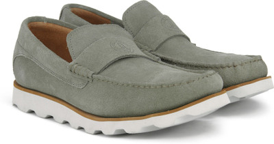 

Clarks Dakin Edge Sage Suede Loafers For Men(Grey