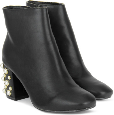 

Chemistry Boots For Women(Black, Black pu