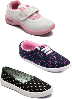 

Asian Women Casual & Running Shoes Combo Pack of 3 Casuals For Women(Multicolor