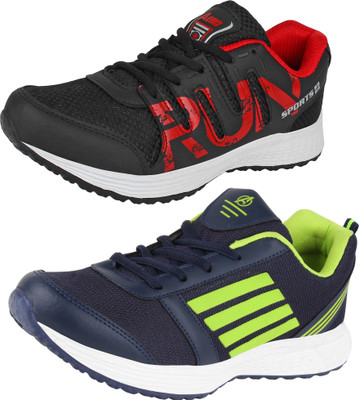 

Aero 02 Pair combo AMG Performance Running Shoes For Men(Navy, Green, Black, Red, Navy::pgreen::black::red